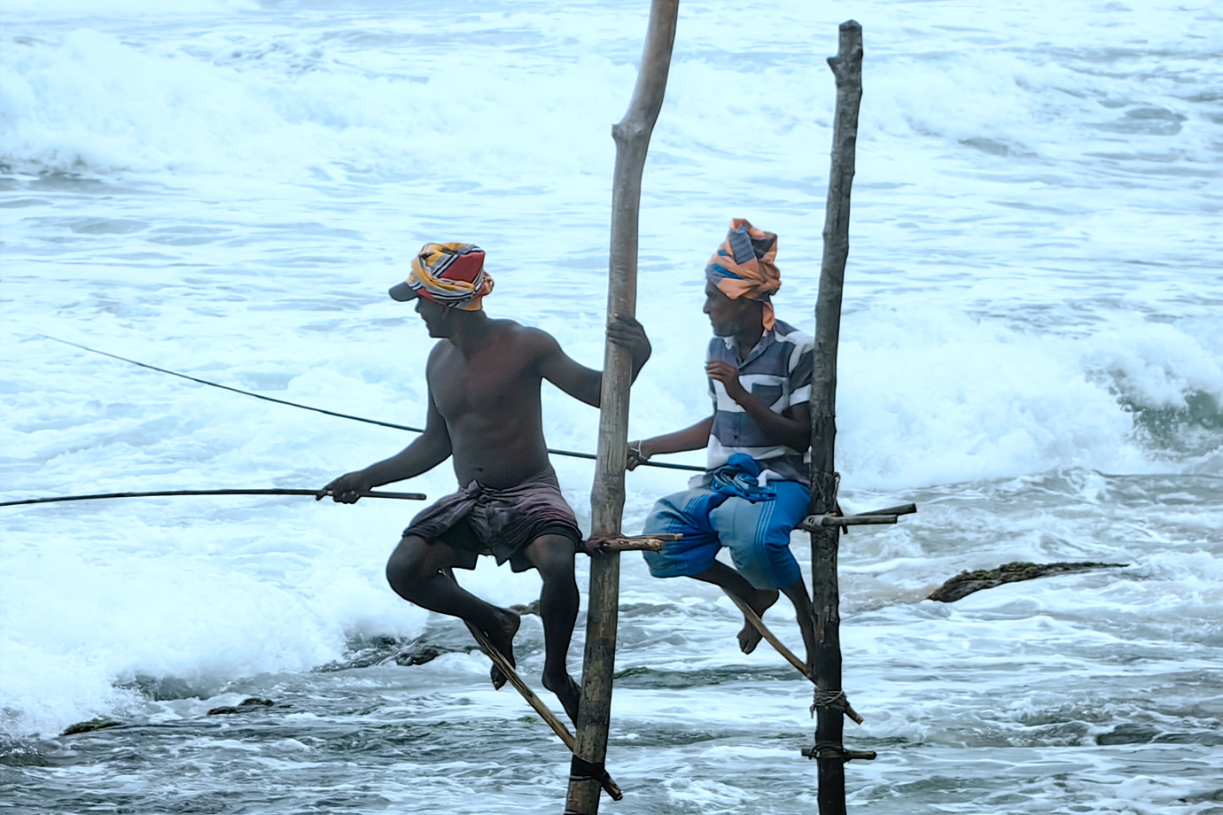 斯里蘭卡-高蹺釣魚 stilt fishing